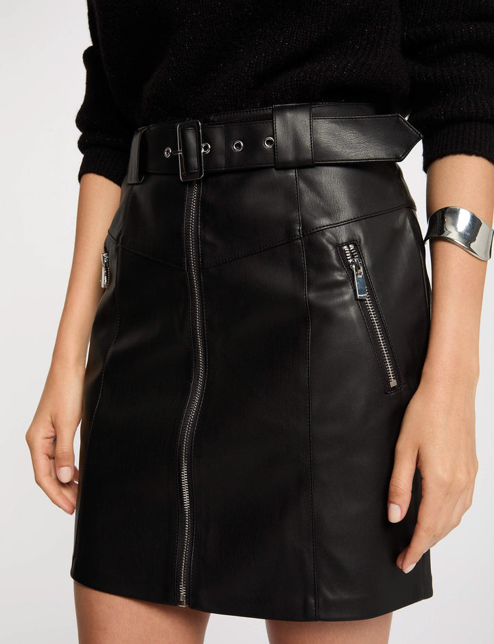 Jupe courte simili cuir