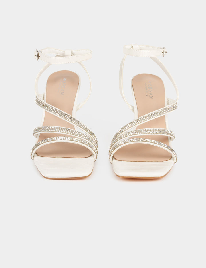Sandales à  talons avec strass