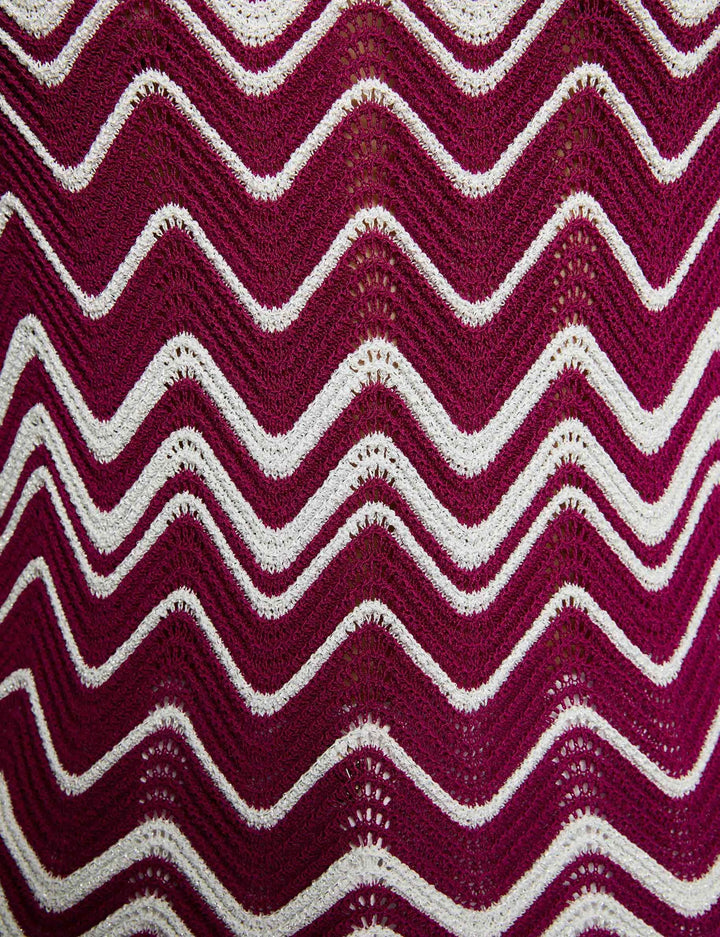 Top en maille imprimé