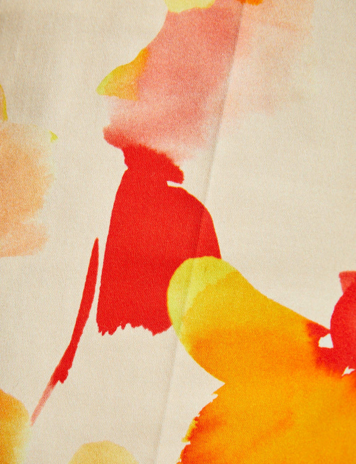 Short satin imprimé floral