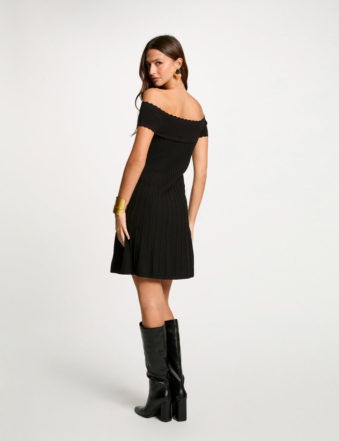 Robe tricot courte trapèze