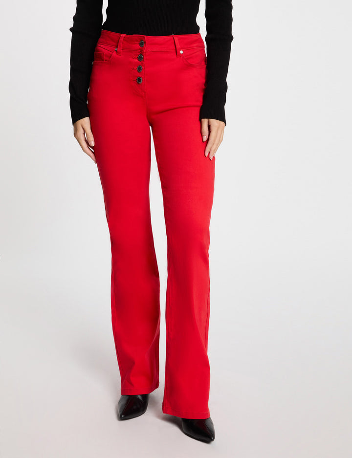 Pantalon bootcut boutonné