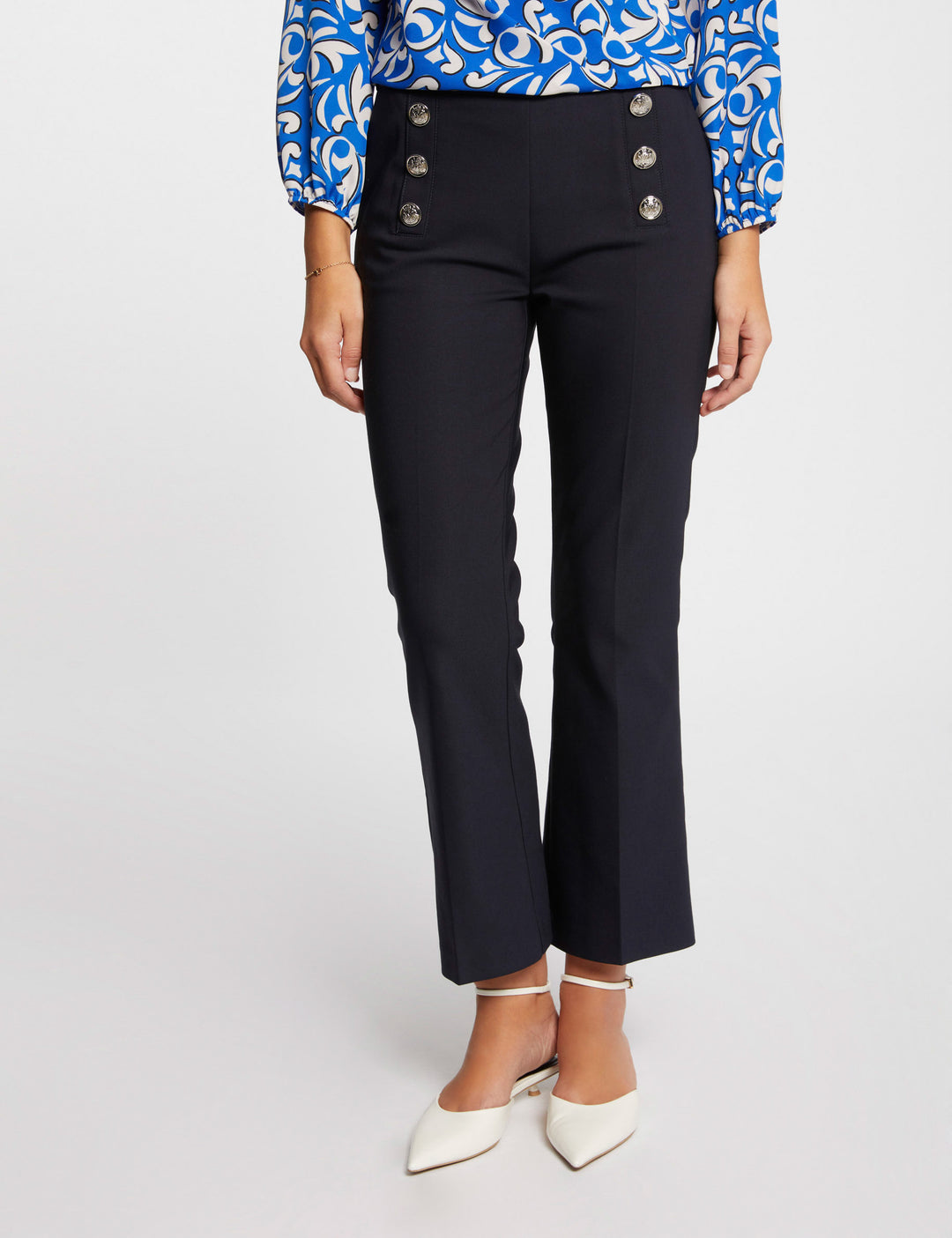 Pantalon flare à  boutons