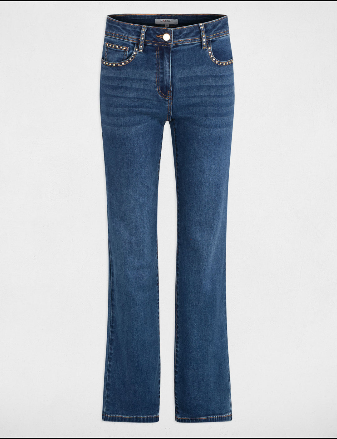 Jeans bootcut détails cloutés