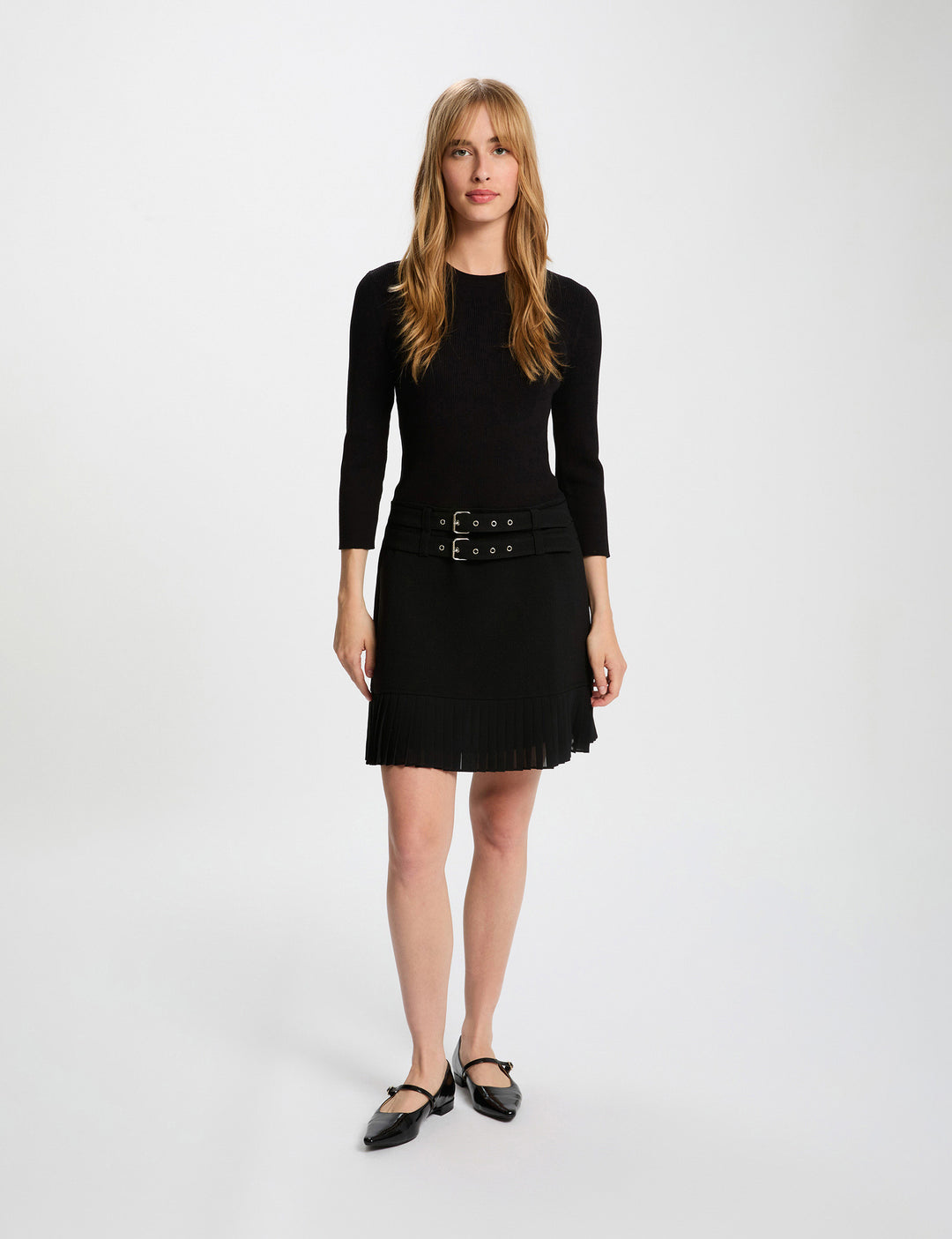 Robe courte plissée