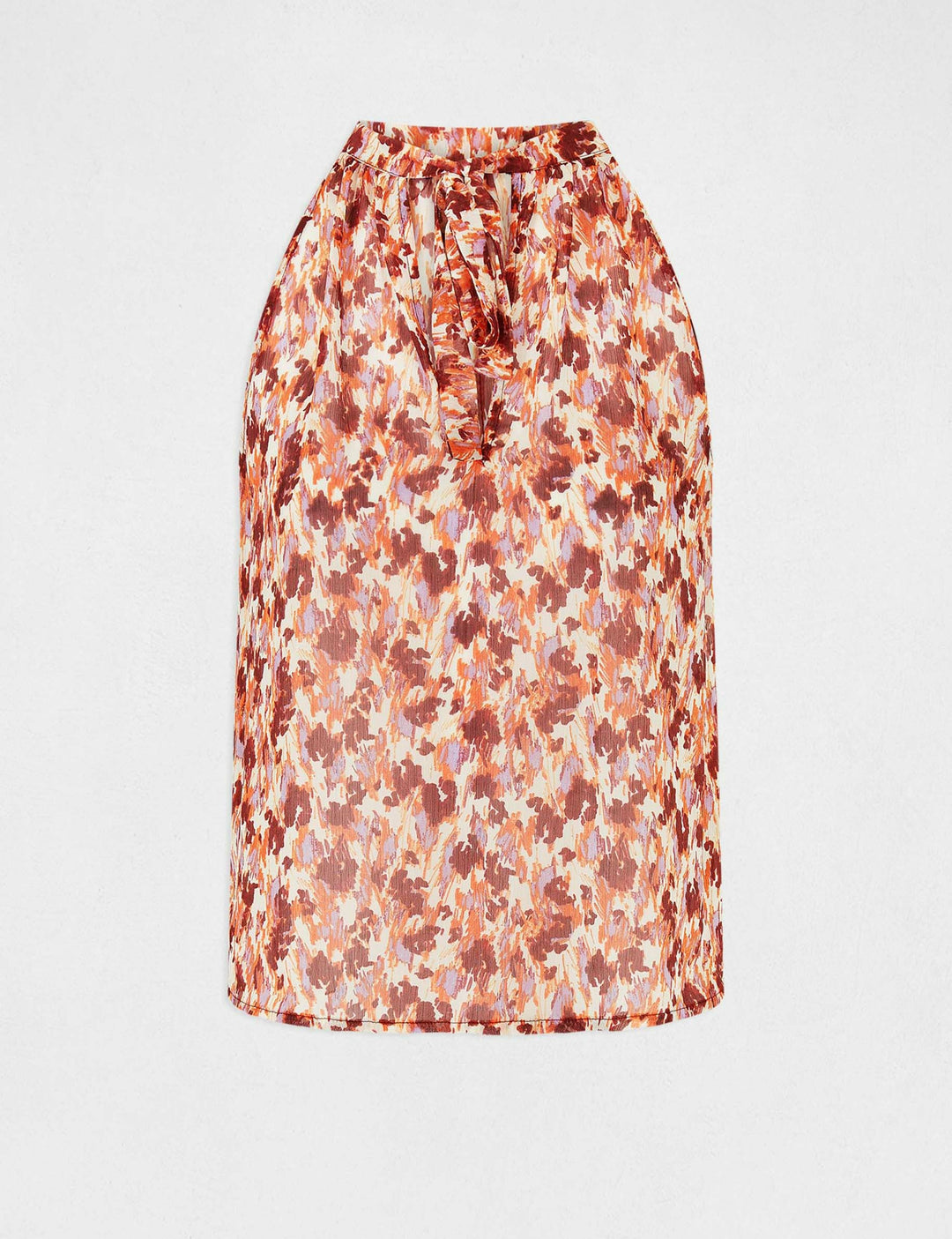 Blouse sans manches imprimé abstrait