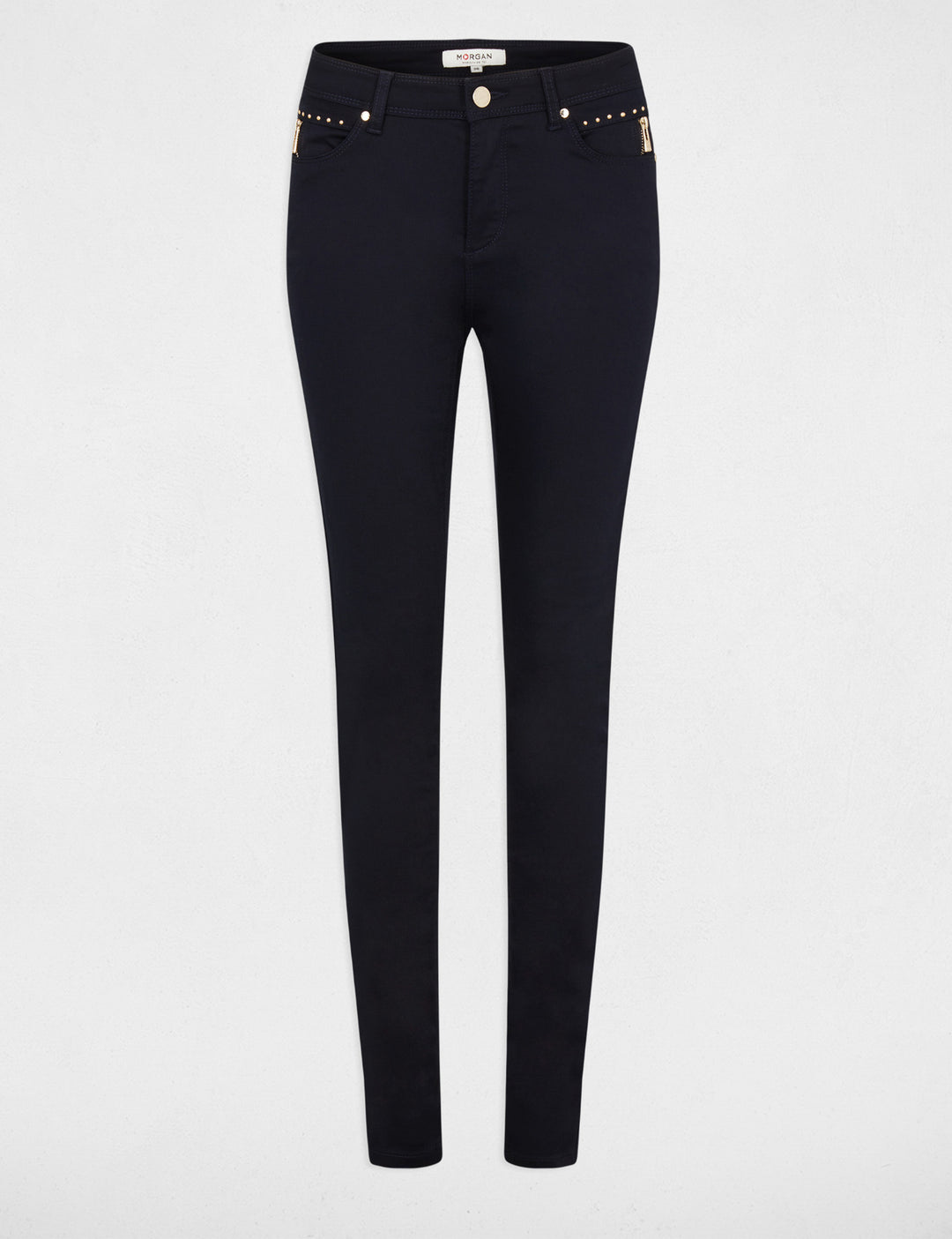 Pantalon skinny aspect satin