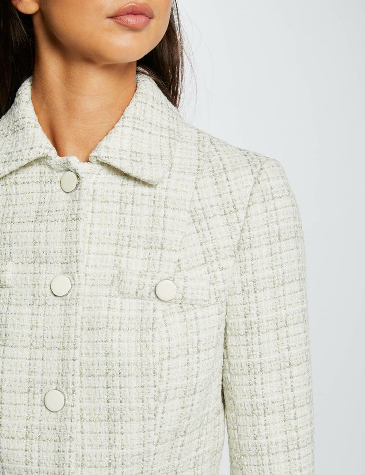 Veste droite fils métallisés