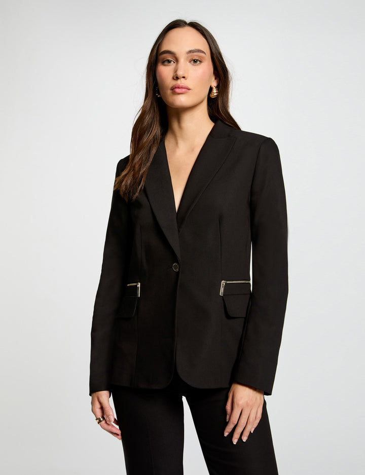 Veste cintrée détails zippés