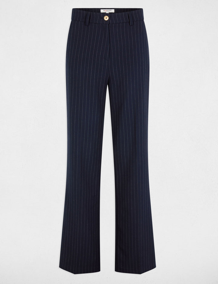 Pantalon flare à  rayures