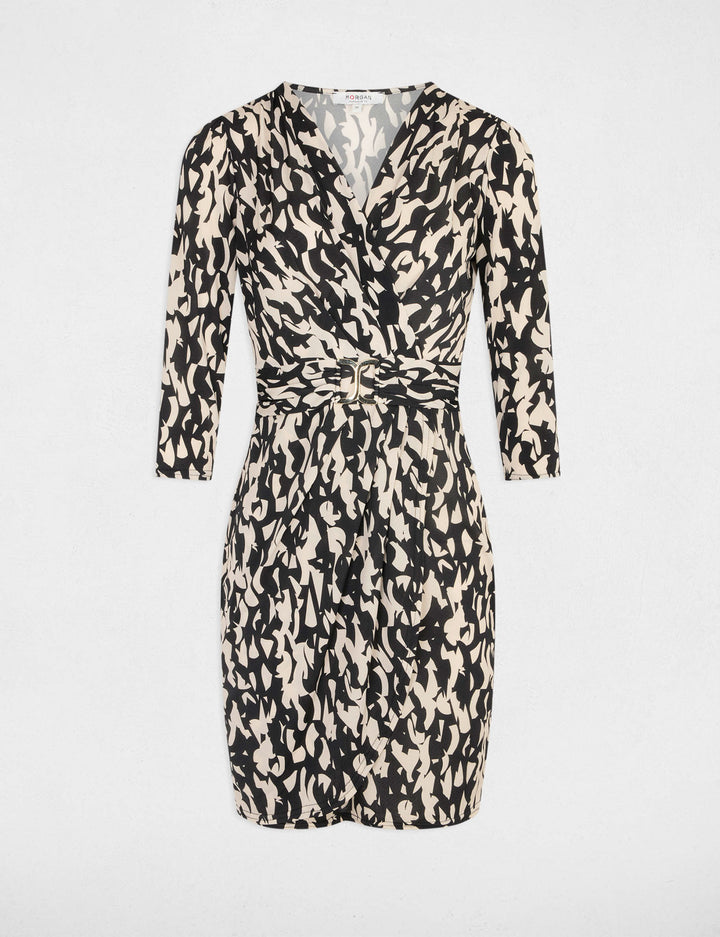 Robe courte cintrée imprimée