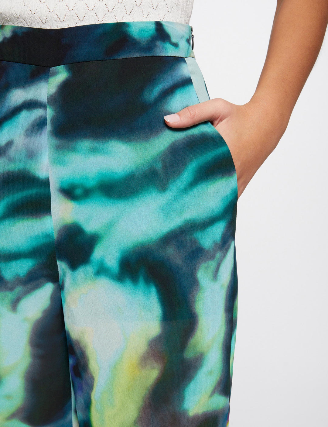Pantalon large imprimé