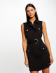Robe cintrée zippée ceinturée