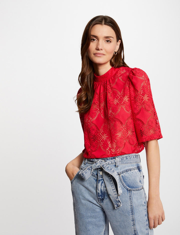 T-shirt manches 3/4 dentelle