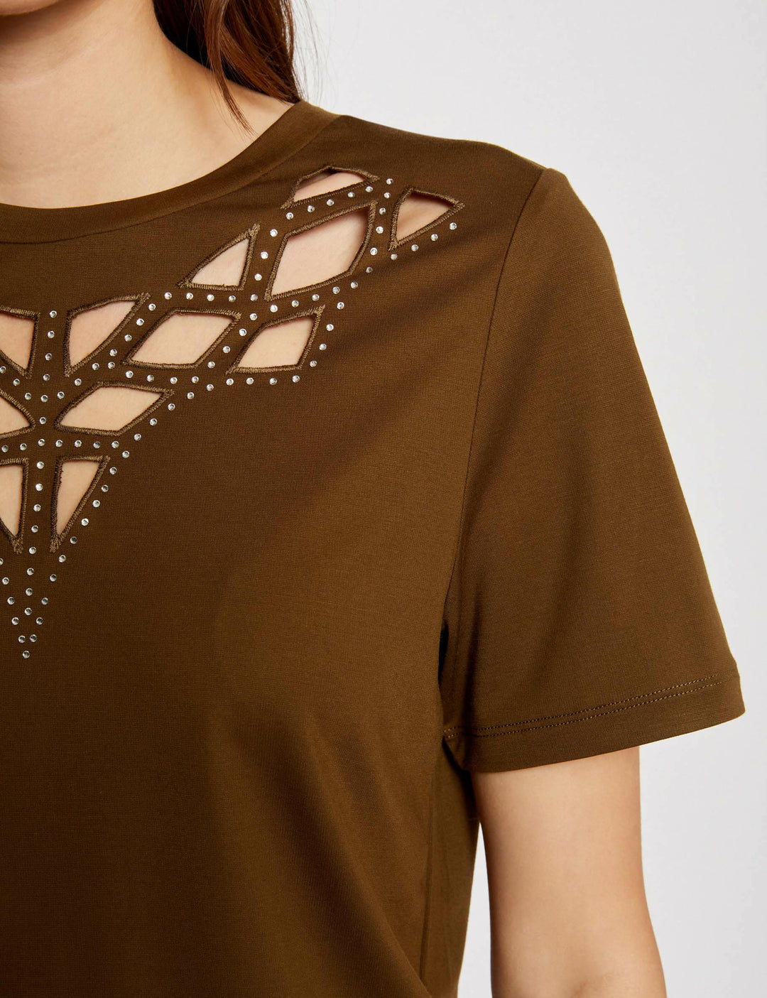 T-shirt manches courtes strass