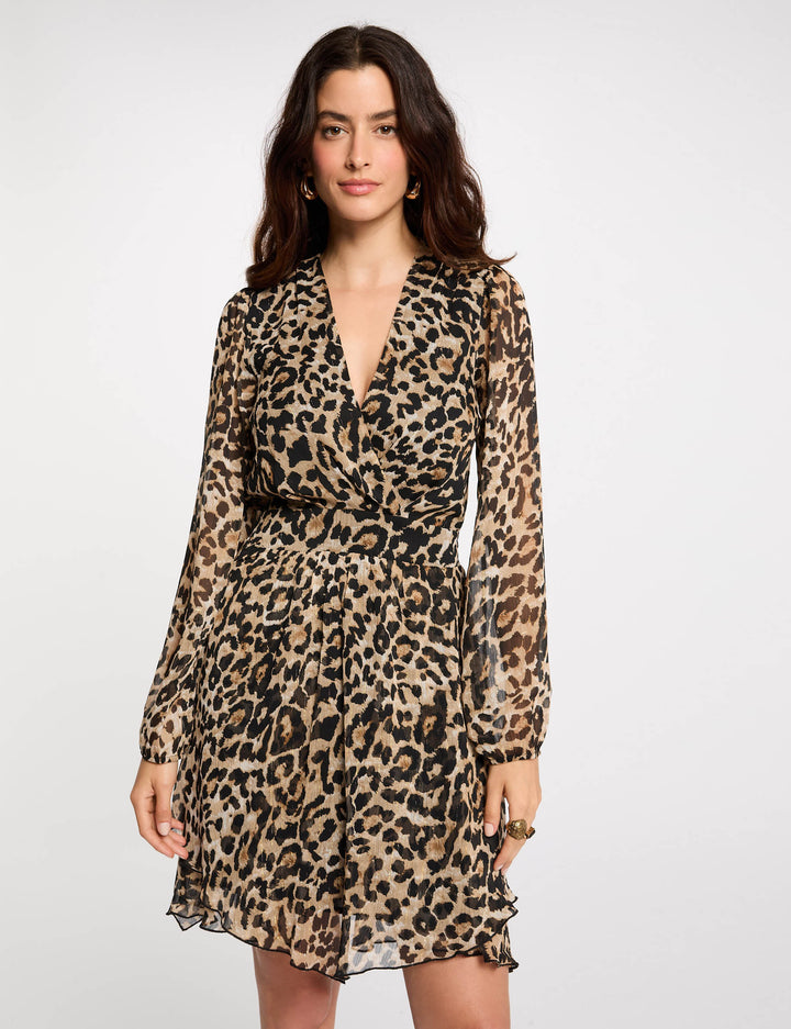 Robe courte ajustée imprimée