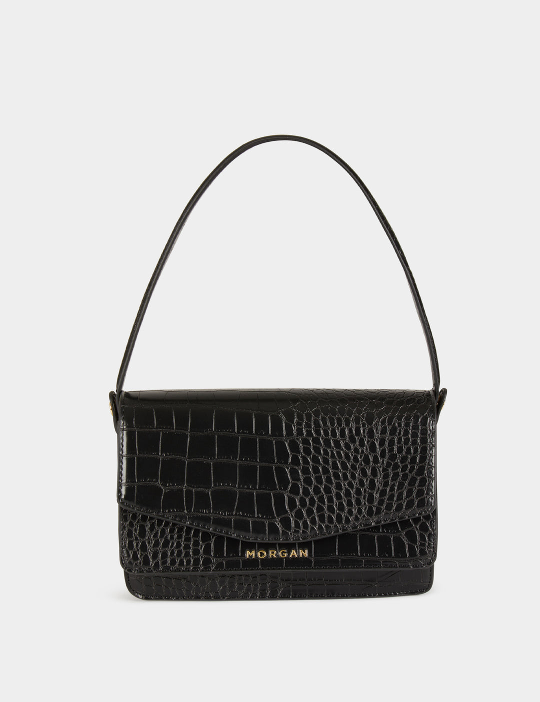 Sac baguette aspect croco