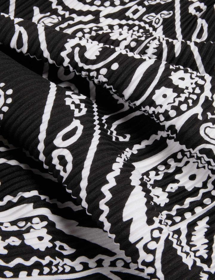 Foulard plissé imprimé