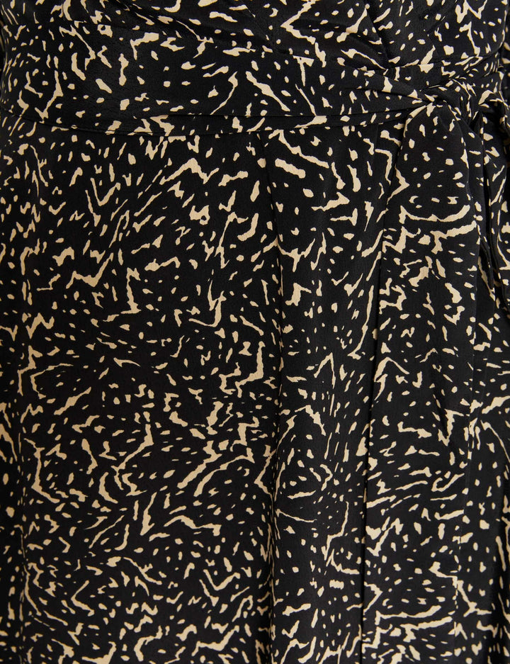 Robe longue portefeuille imprimée