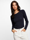 T-shirt manches longues côtelé