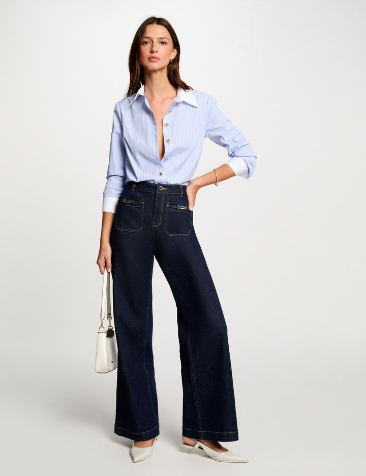 Chemise manches longues rayée