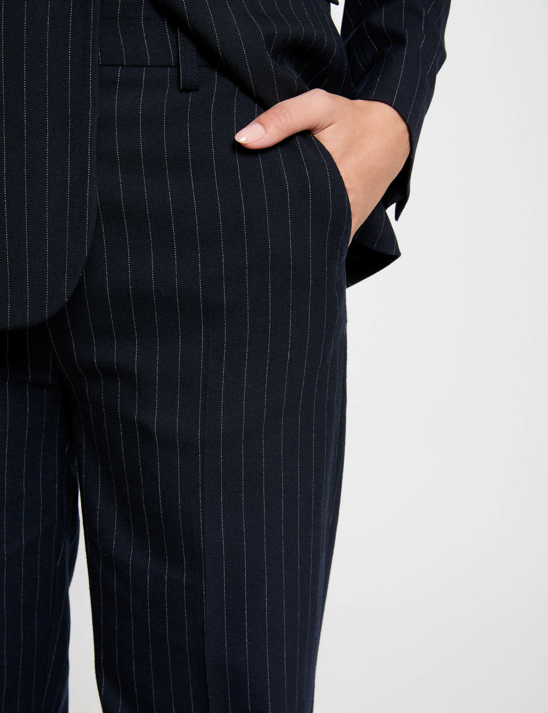 Pantalon flare à  rayures