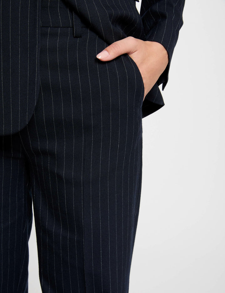 Pantalon flare à  rayures