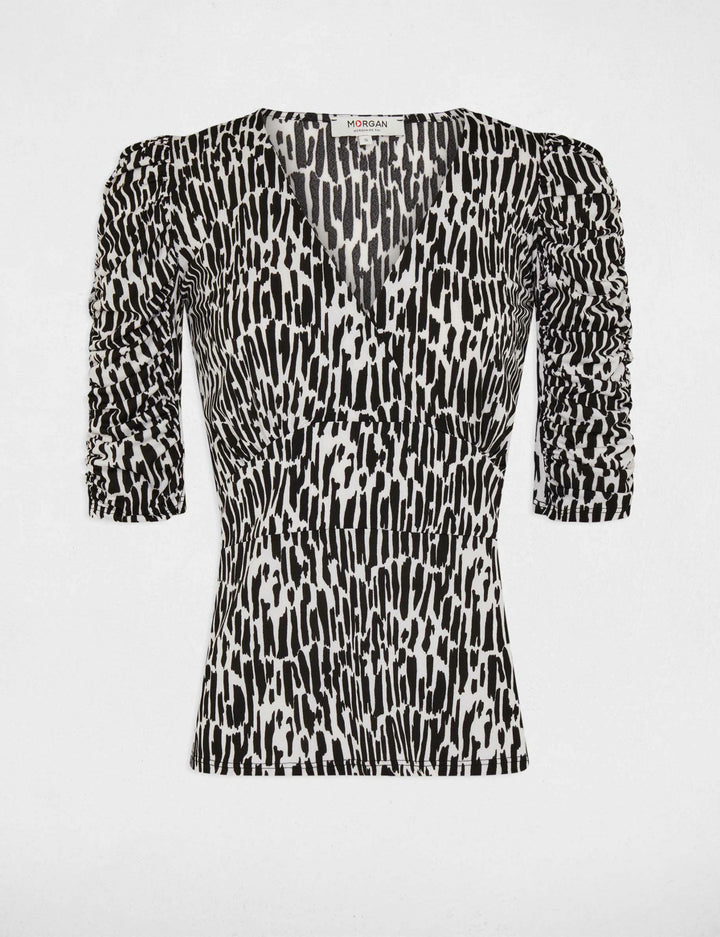 T-shirt manches 3/4 imprimé