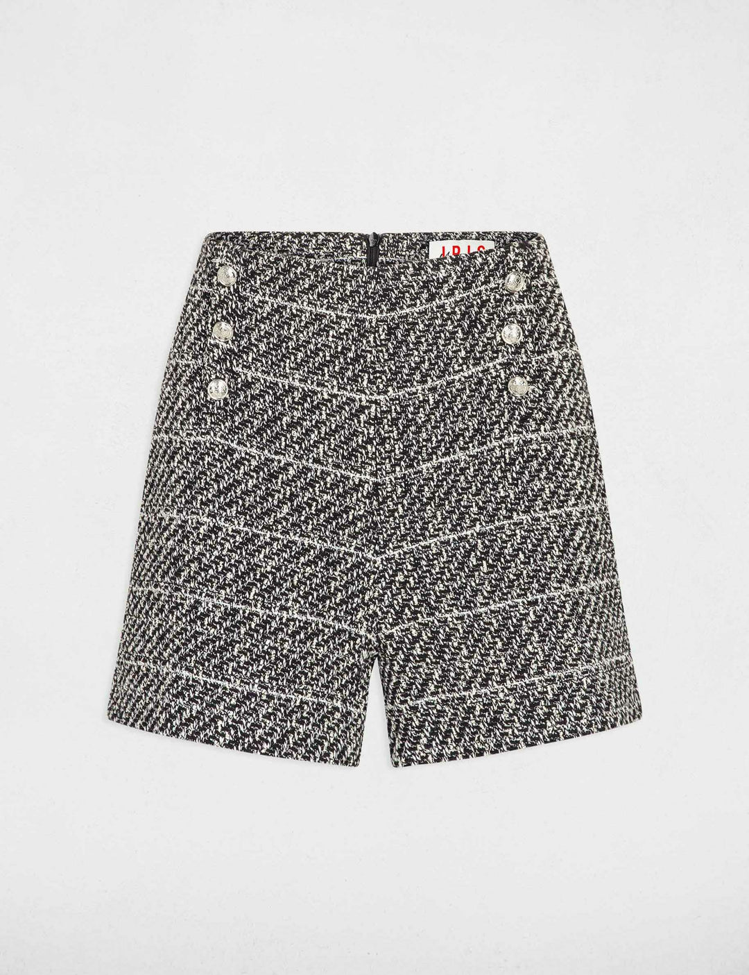 Short droit avec fils métallisés