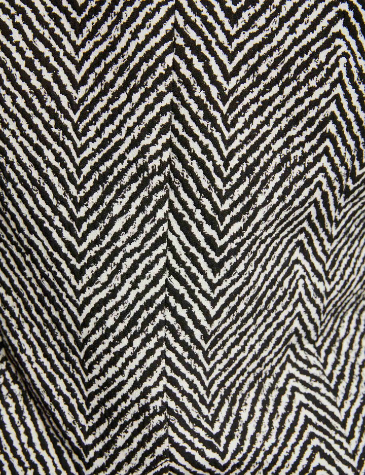 Blazer cintré imprimé chevron