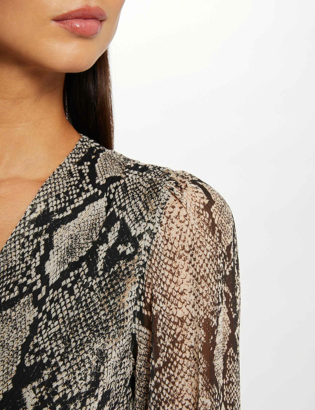 Robe évasée imprimé python