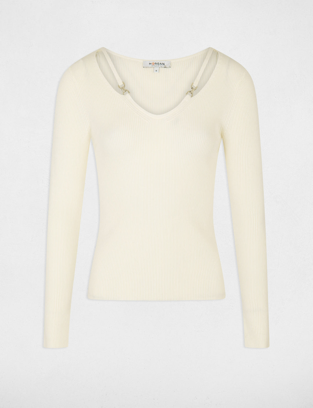 Pull manches longues avec boucles