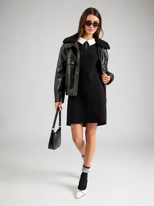 Robe courte à manches longues